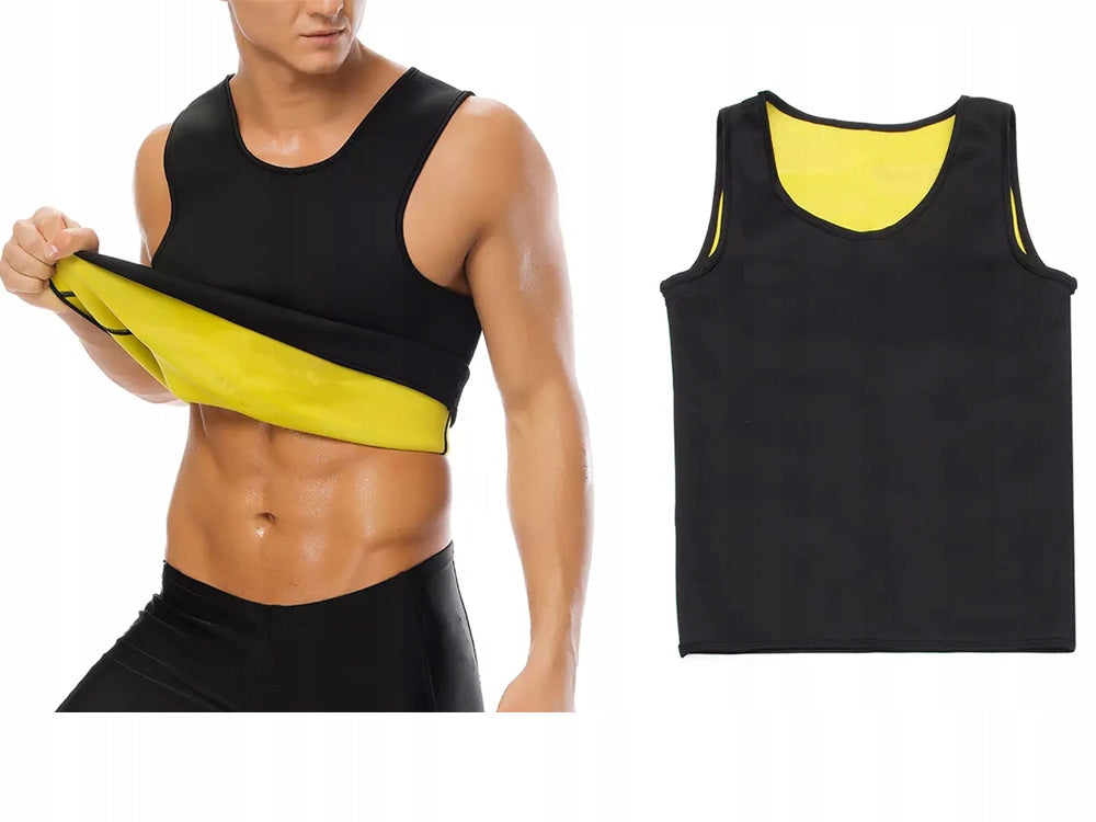 Maiou fitness din neopren de barbati, Zola®, pentru slabit, negru/verde, marimea L Maiou fitness din neopren de barbati, Zola®, pentru slabit, negru/verde, marimea L